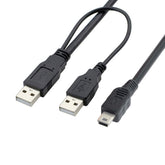 Chenyang Cable de datos USB 2.0 a Mini USB 5Pin con cable de alimentación adicional para unidad de disco duro.